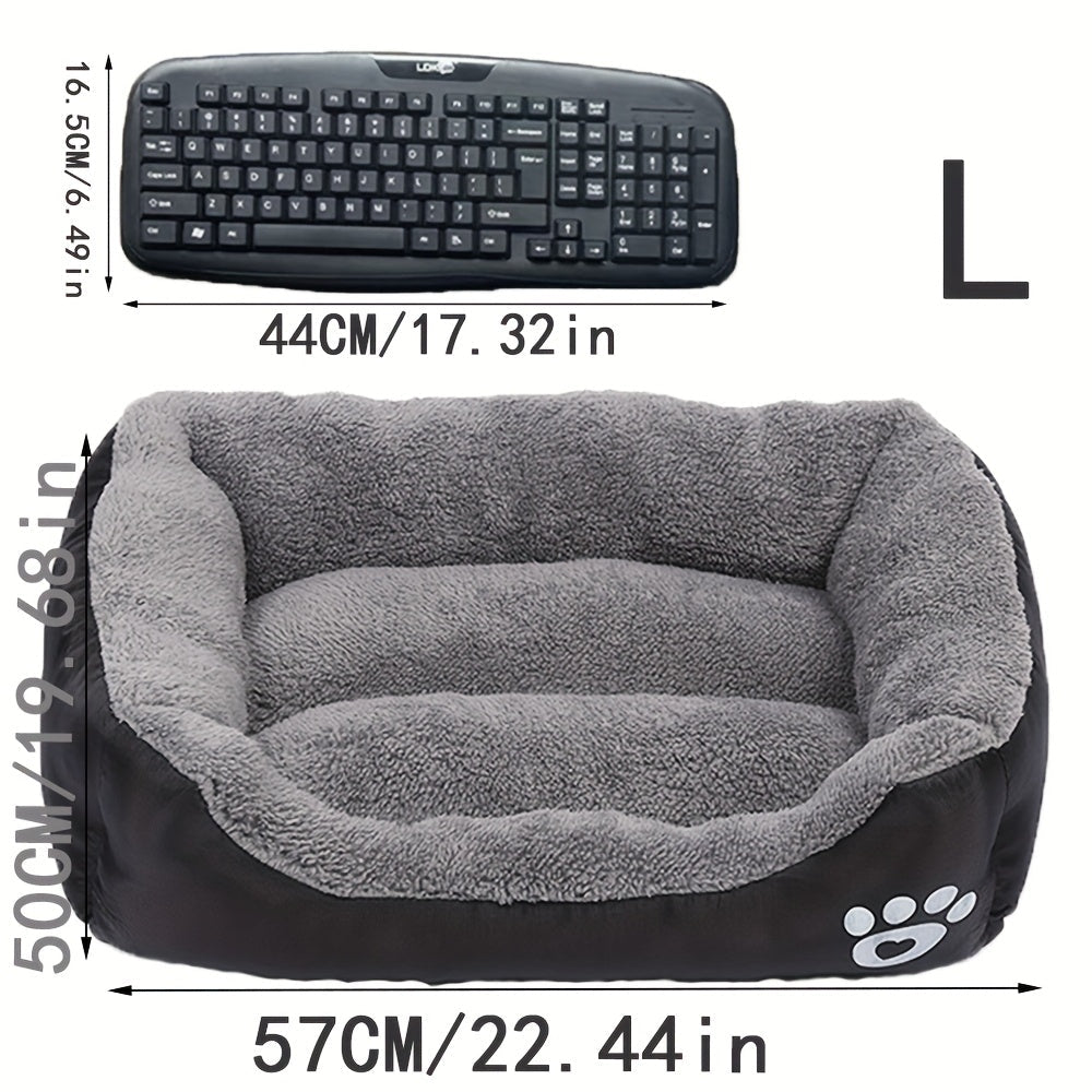 Cozy Winter Pet Bed for Small Dogs & Cats – Candy-Colored Washable Square Warm Nest for Chihuahua, Pomeranian, Shih Tzu & Small Breeds, Soft Plush Dog Cat Bed