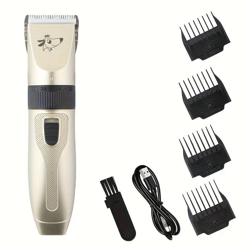 Professional Dog Grooming Kit with X7 Pet Scissors - Low-Noise Clipper Trimmer for Thick Fur, Safe for Dogs Cats & All Pets, Complete Cat & Dog Hair Grooming Set