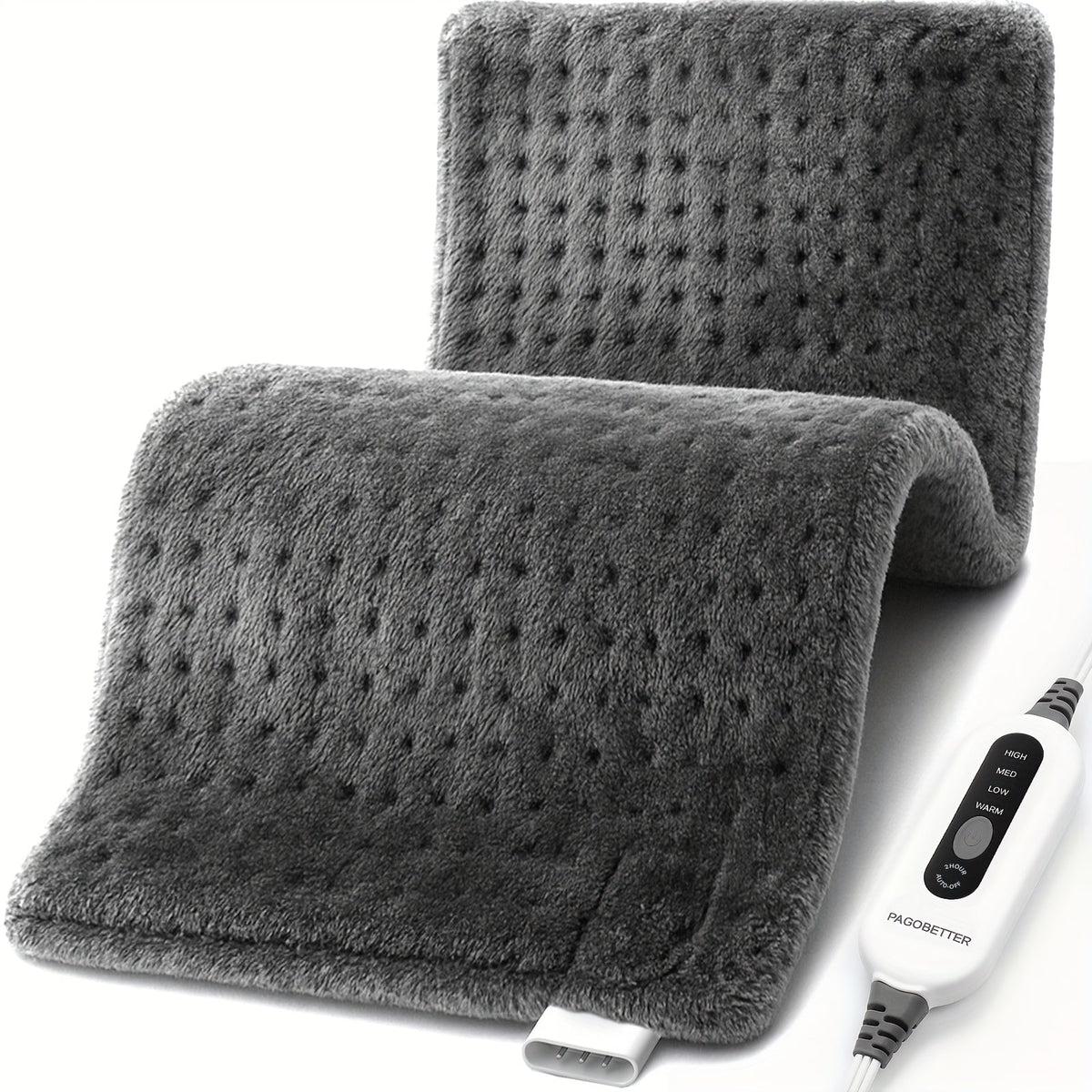 Heating Pad for Back Neck Shoulders & Cramps – Ultra Soft Flannel with 6 Heat Settings, Dry & Moist Heat, Auto Shut-Off, Machine Washable, 3 Sizes (12x15 / 12x24 / 17x33 in), Perfect Gift for Mom