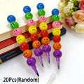 20pcs Cartoon Smiley Face Crayons for Kids - Cute Candy Gourd Shape Crayon Set for Students, Children Painting Art Supplies, School Stationery Gift, Birthday Christmas Halloween Party Favor, Random Colors