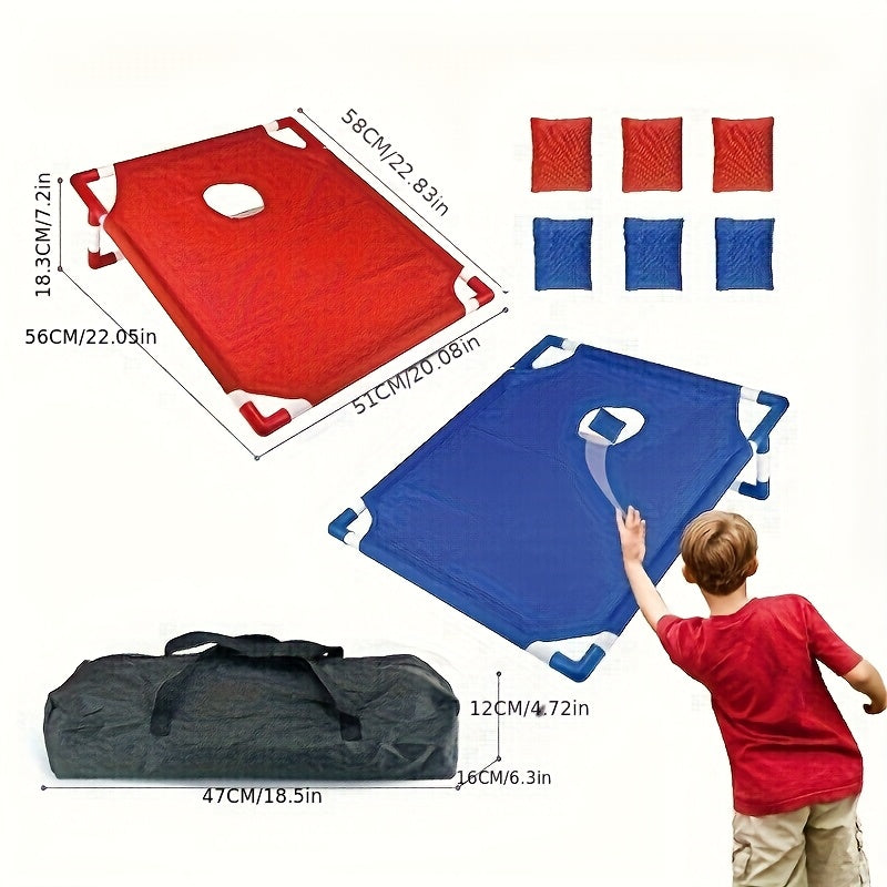 Cornhole Game Set 2 Boards 6 Bean Bags Storage Bag Indoor Outdoor Backyard Lawn Game for Kids Adults Family Fun Camping Beach Party Tailgate BBQ Yard Entertainment Christmas Halloween Gift