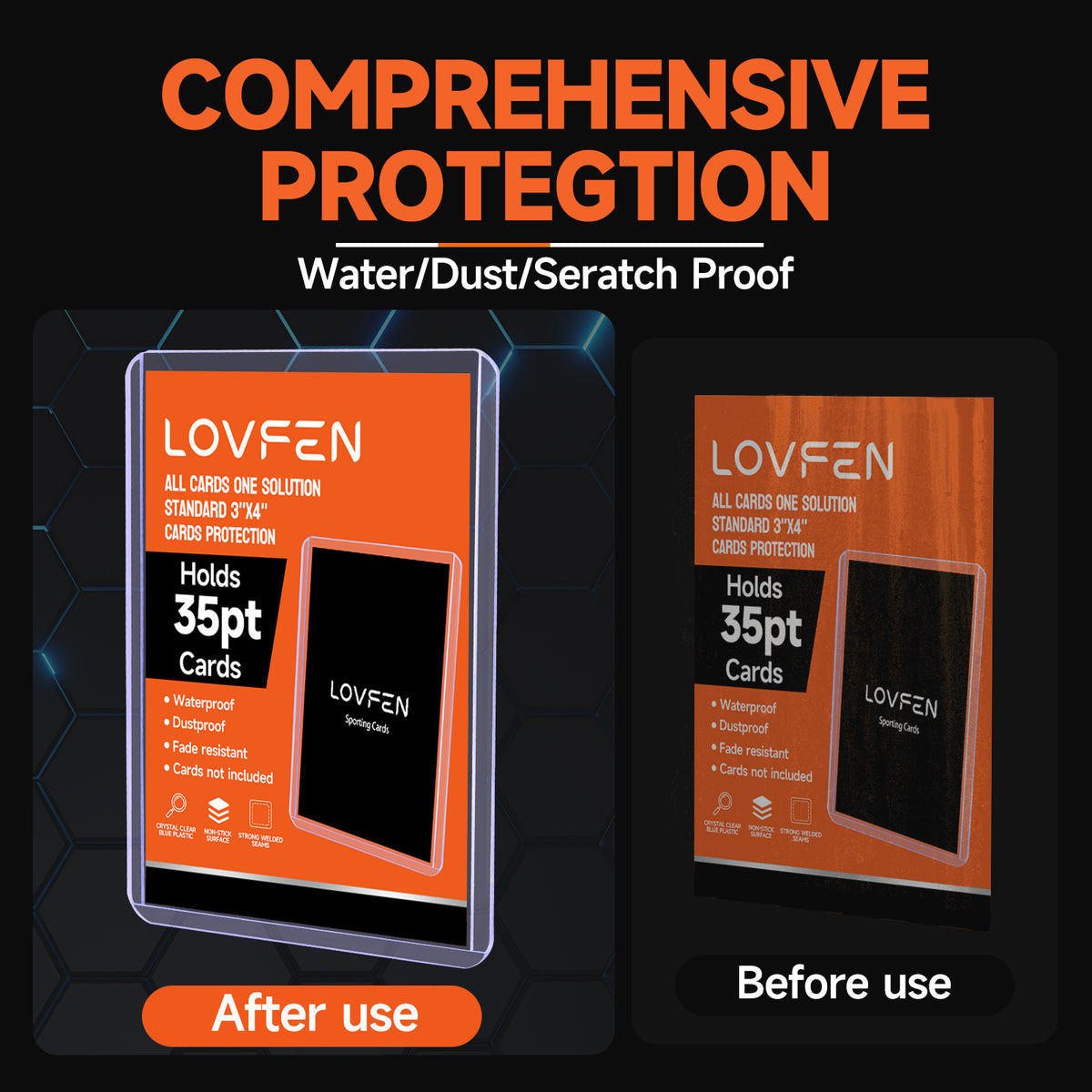 2000ct Trading Card Top Loaders 3x4 Hard Plastic Card Protectors - Rigid Card Sleeves for Baseball Football Basketball Pokemon MTG Sports Cards & TCG Collection | Bulk Card Holder Case