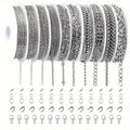304 Stainless Steel Chain Jewelry Making Kit 10 or 15 Rolls 74-75 Feet with Lobster Clasp Toggle Clasp Set for DIY Bracelets Necklaces Anklets Handmade Jewelry Supplies Gold Rose Gold
