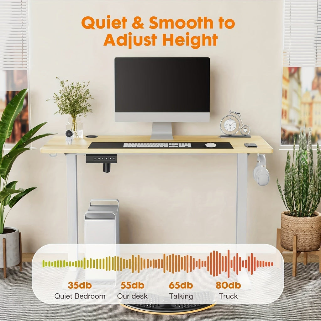 Electric Standing Desk Adjustable Height 40 48 55 63 Inch – Sit Stand Up Desk with Memory Controller & Anti-Collision, Ergonomic Home Office Gaming Workstation, Multiple Colors & Sizes