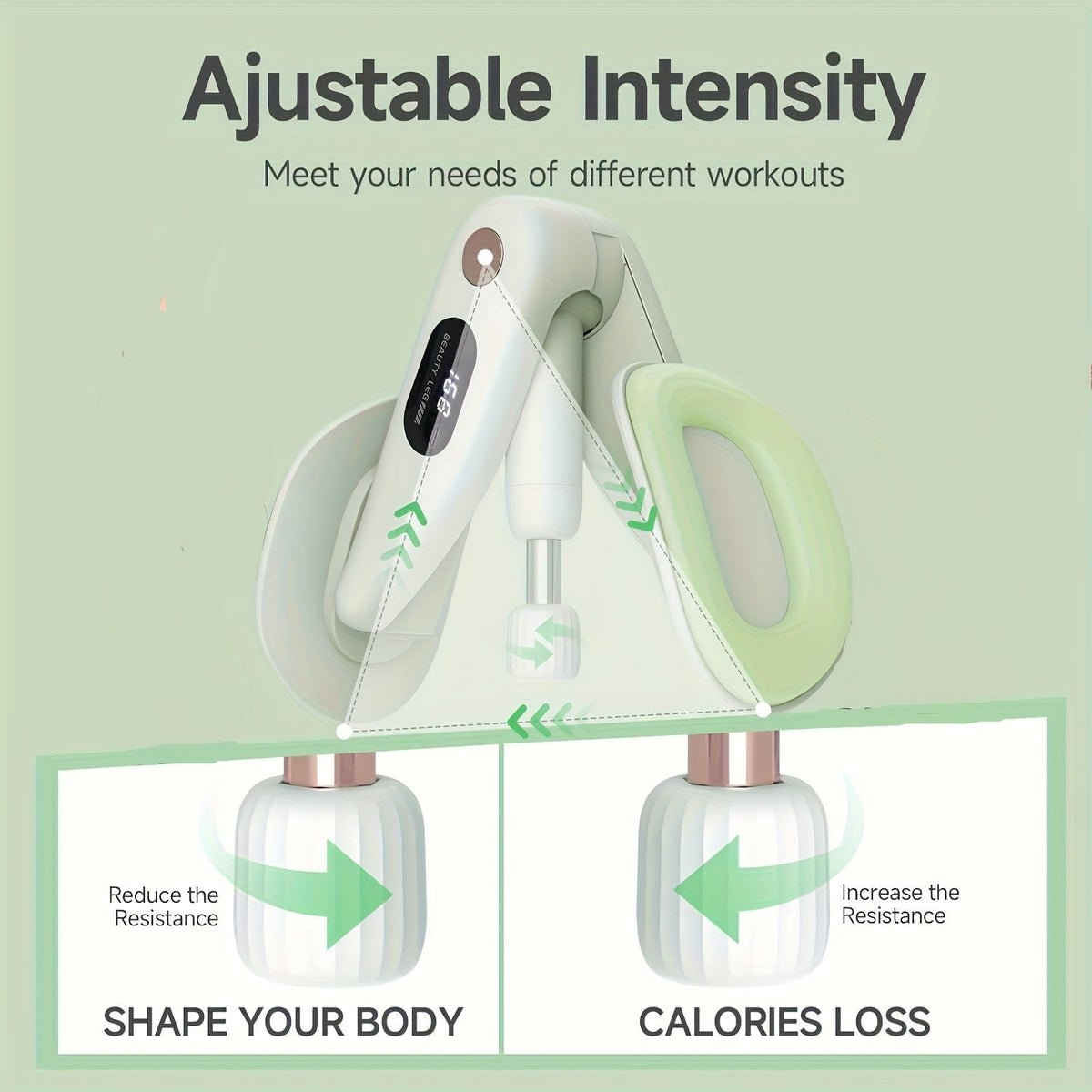 Pelvic Floor Trainer & Smart Hip Thigh Exerciser with Rep Counter – Adjustable Resistance Inner Thigh Toner, Glute Strengthener & Kegel Exercise Machine for Women Home Gym Workout