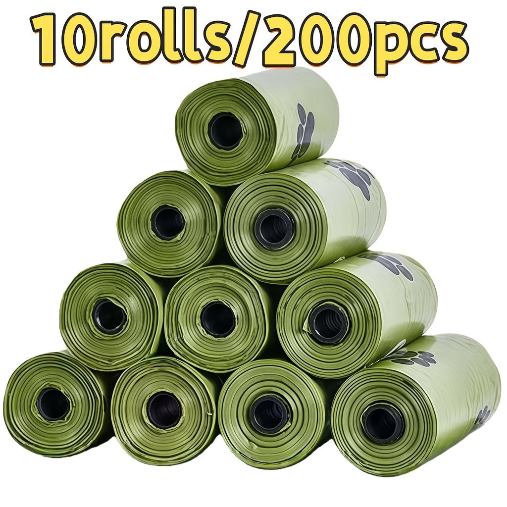 Dog Poop Bags 200 Count 10 Rolls Leak-Proof Durable Pet Waste Bags Refill Rolls for Dog Waste Disposal – Portable Compact Polyethylene Dog Poop Bag Refills for Dispenser Outdoor Walks and Travel