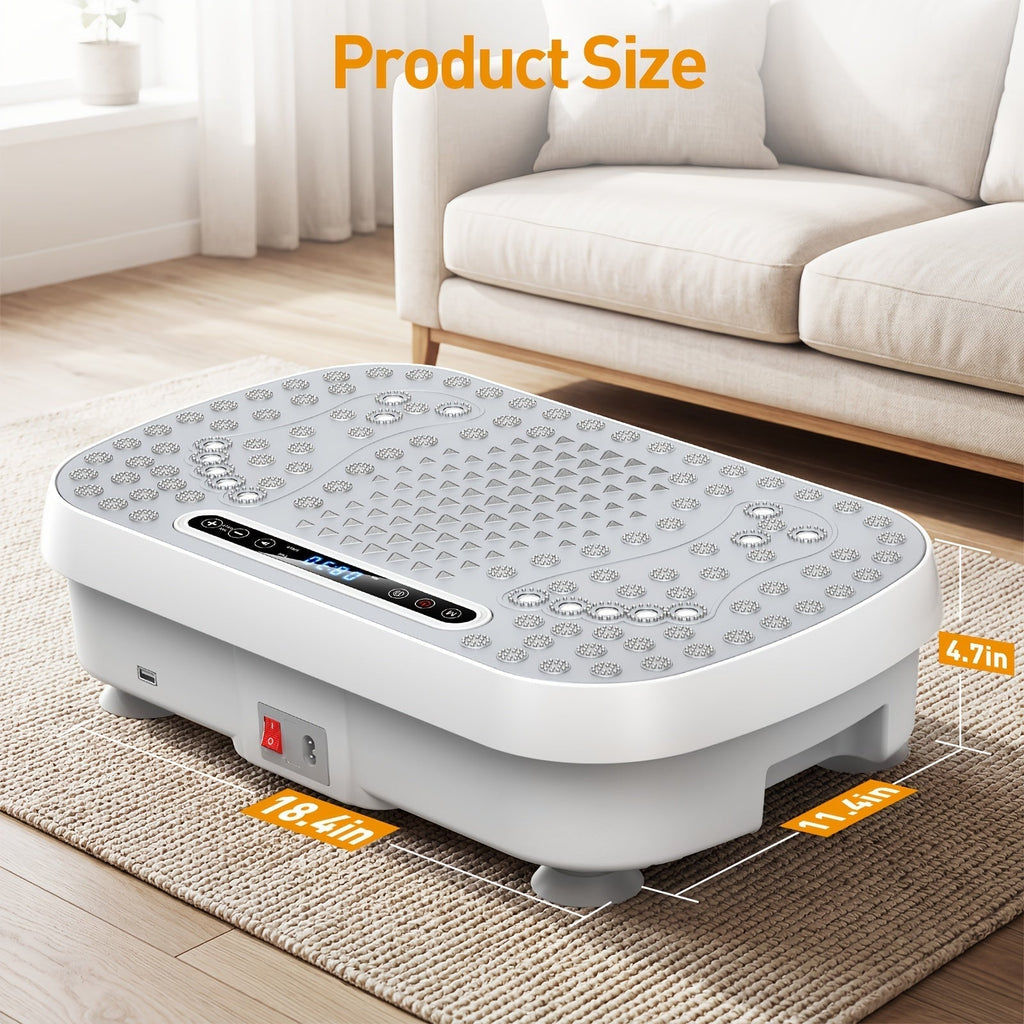 Vibration Plate Whole Body Workout Machine Lymphatic Drainage Fitness Platform Silent Motor Adjustable Speed Control Home Gym Exercise Equipment for Weight Loss Muscle Toning