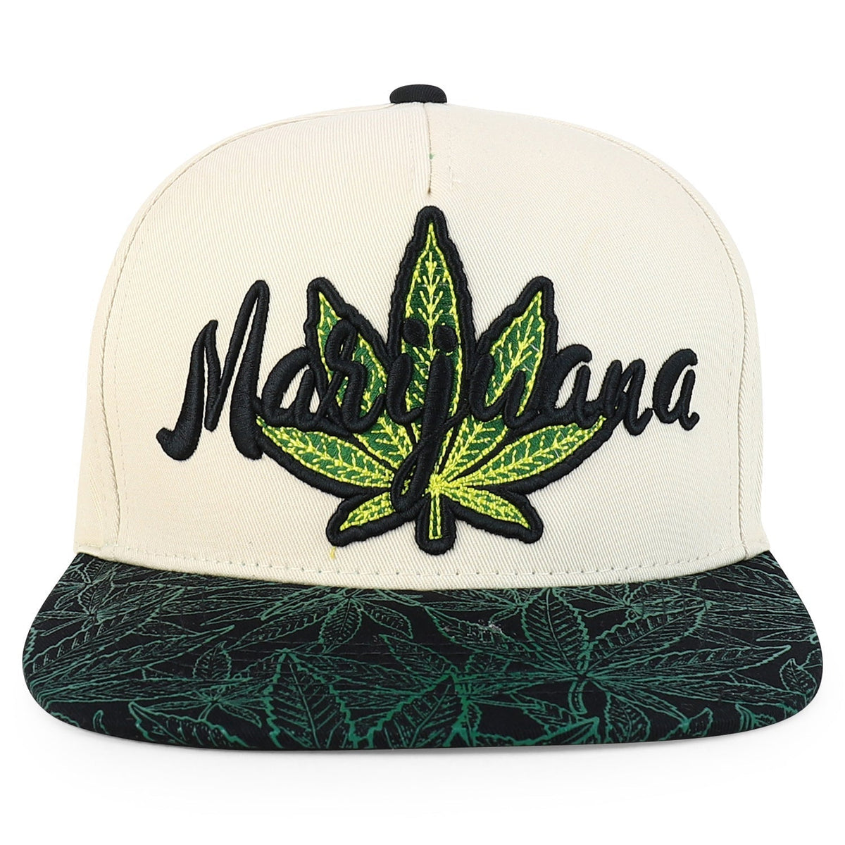 Rasta MJ Leaf 3D Embroidered Flat Bill Snapback Cap – Hip Hop Reggae Hat, Adjustable Snapback, One Size Fits Most, Unisex Streetwear Baseball Cap