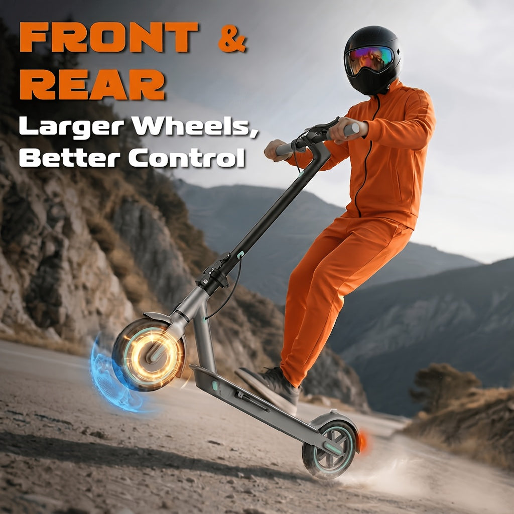 350W Foldable Electric Scooter for Adults - 19 MPH Top Speed, 7.8Ah Battery 12-Mile Range, 8.5" Solid Tires, Smart LED Display, Dual Brake | Lightweight Commuter E-Scooter Birthday Gift