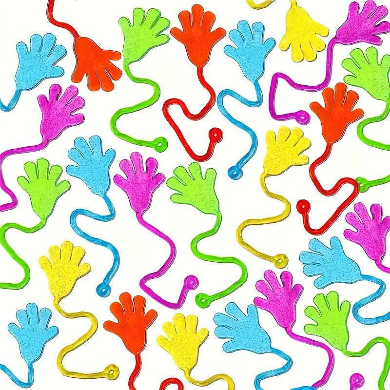 Sticky Finger Toys Bulk Pack for Kids – Stretchy Slingshot Sticky Hands Party Favors, Classroom Prizes, Goodie Bag Fillers for Halloween Birthday | 12, 24, 36 or 50 Pieces, Random Colors