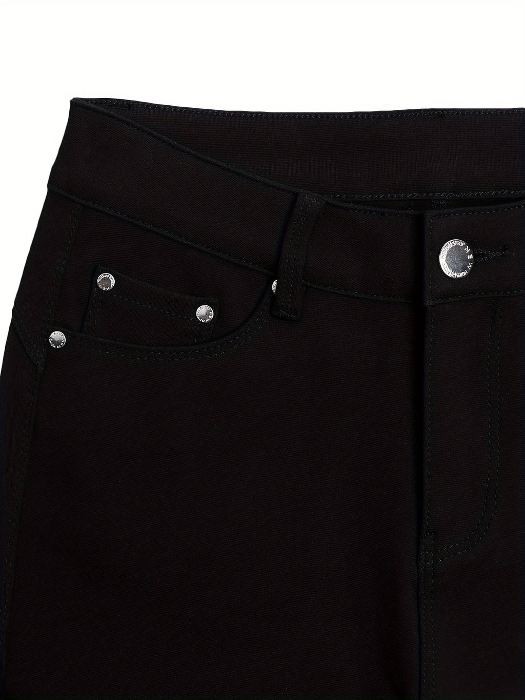 Women's High Waist Stretch Skinny Jeans Metal Button Detail Street Style Slim Fit Denim Pants 10 Colors S-XXL
