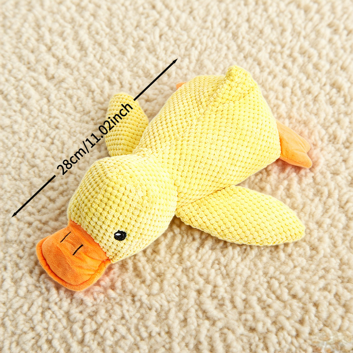 Squeaky Duck Plush Dog & Cat Toy - Interactive Chew Toy with Squeaking Sound, Double-Layer Thick Fabric, Durable Bite Toy for Small Medium Large Pets, Fun Holiday Gift