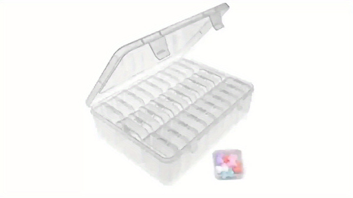 30-Piece Mini Bead Storage Set – Transparent Plastic Hinged Lid Containers for DIY Crafts, Jewelry Making, Beads, Findings & Handicraft Supplies | Christmas & Halloween Gift | Velora