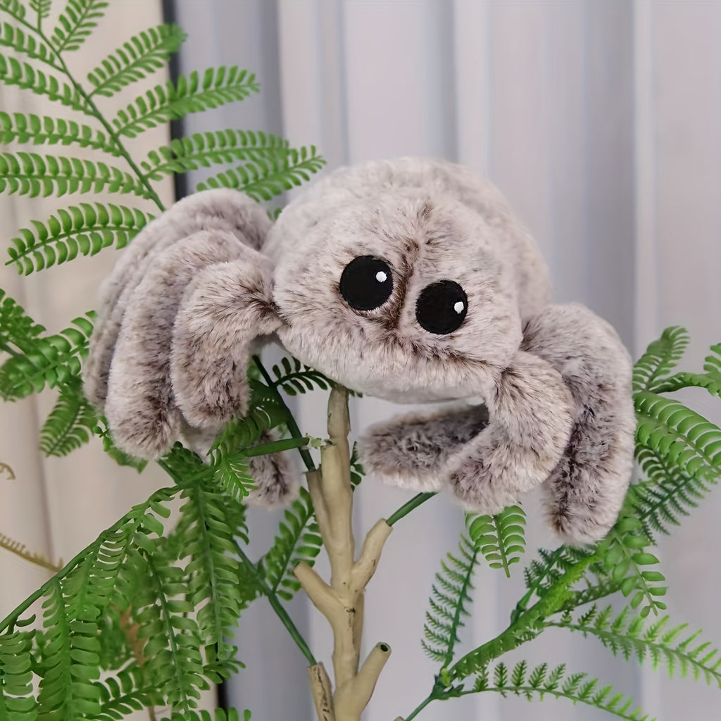 Cute Baby Spider Soft Plush Stuffed Toy Cartoon Movie Character Doll Super Soft Gray Kids Birthday Christmas Gift W-112