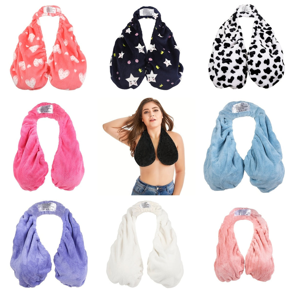 Women's Strapless Towel Bra Tube Top Breathable Absorbent Soft Plush Chest Wrap for Beach Sports Daily Wear Multiple Colors S M L