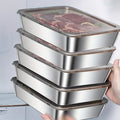 Stainless Steel Food Storage Containers with Lids 5-Pack, Reusable Airtight Meal Prep Containers, Durable Baking Trays for Picnic, Refrigerator Organization & Lunch Prep – BPA-Free Kitchen Storage Set