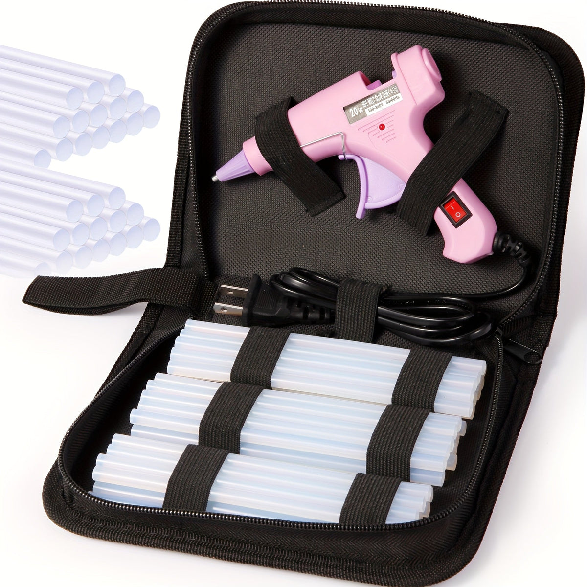 30W Hot Melt Glue Gun Kit with 30 Glue Sticks 7x150mm – Fast Heating Electric Glue Gun for School Arts Crafts DIY Projects and Quick Home Repairs – Multiple Color Options