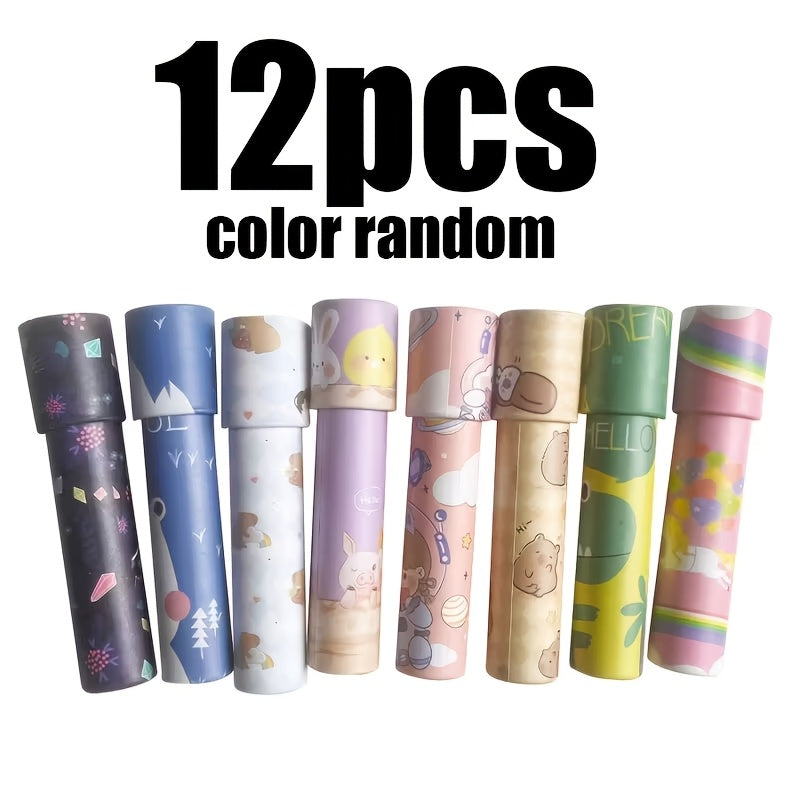 Kaleidoscope Toys for Kids Bulk Pack 6 12 18pcs Rotating Magical Kaleidoscopes Party Favors Classroom Prizes Carnival Rewards Birthday Gifts Holiday Stocking Stuffers Goodie Bag Fillers Random Patterns