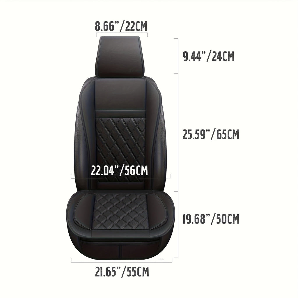 Universal Front Car Seat Covers 2-Pack Full Surround High-Back Bucket Seat Protector Anti-Slip Easy Install for Cars SUVs Trucks - Multiple Colors & Styles