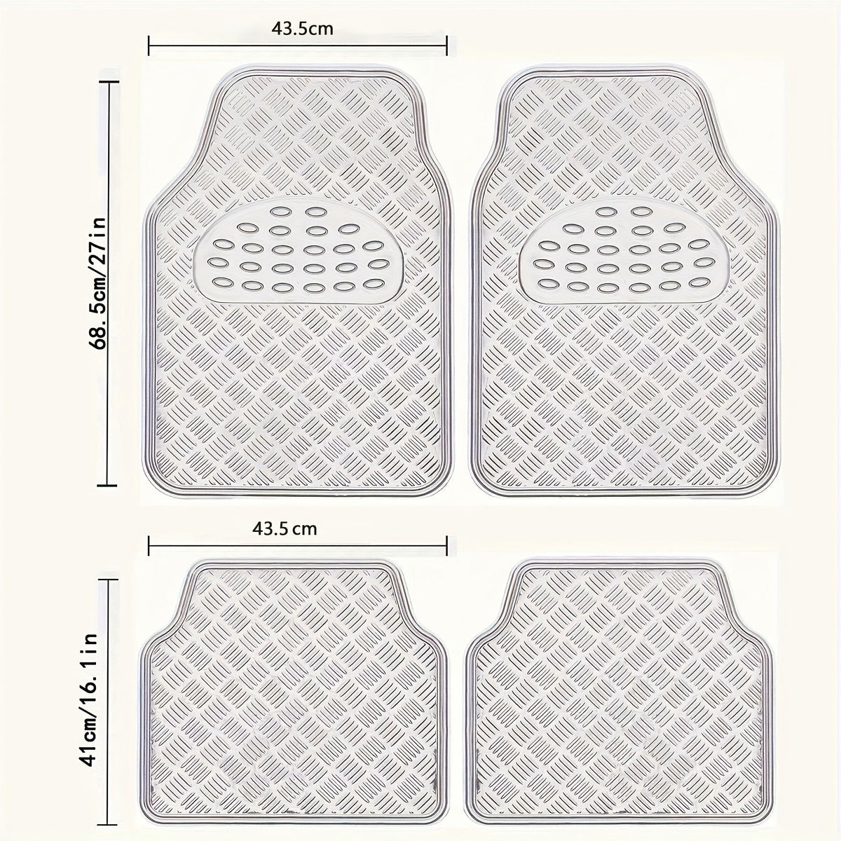 4-Piece Car Floor Mats Set Waterproof All-Weather Heavy Duty - Non-Slip Dustproof Easy Clean Universal Fit for SUV Truck Sedan, Full Coverage Interior Protection Mats in Multiple Colors
