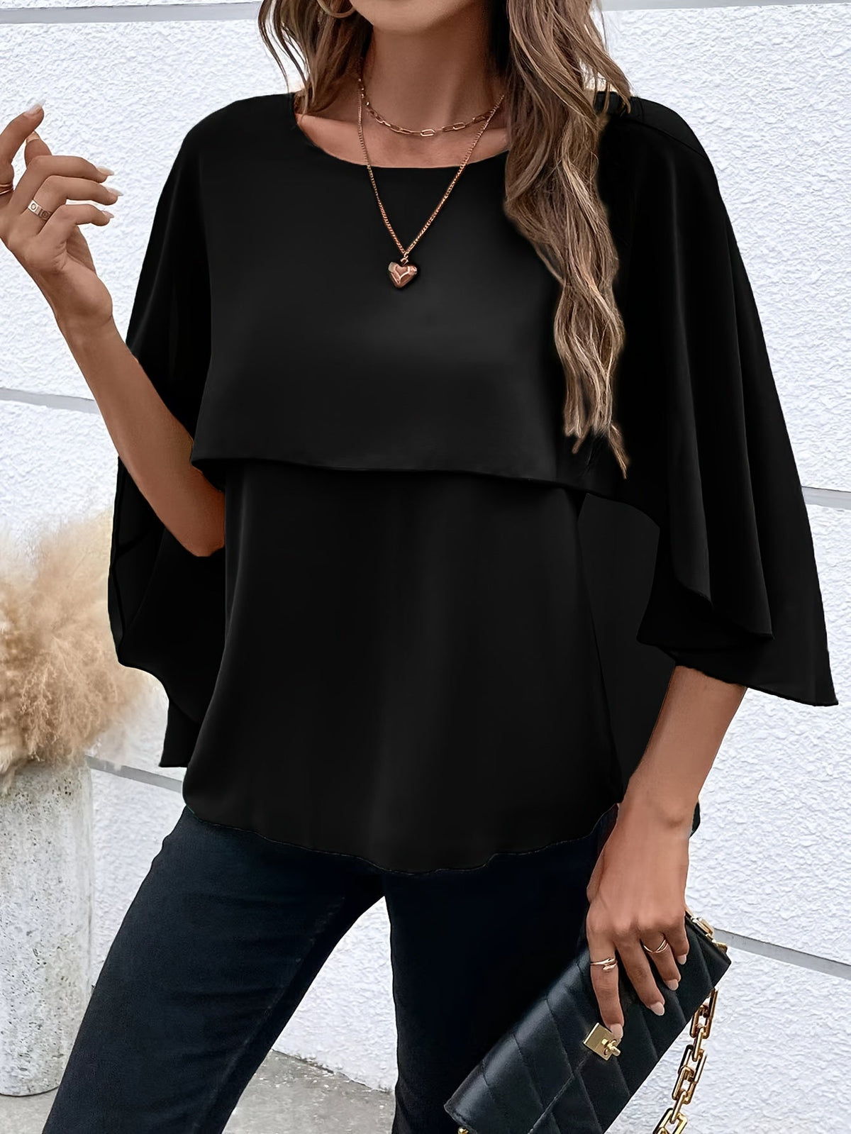 Women's Asymmetrical Hem Blouse Solid Color Woven Top Casual Spring Summer Shirt S-XL Multiple Colors Available