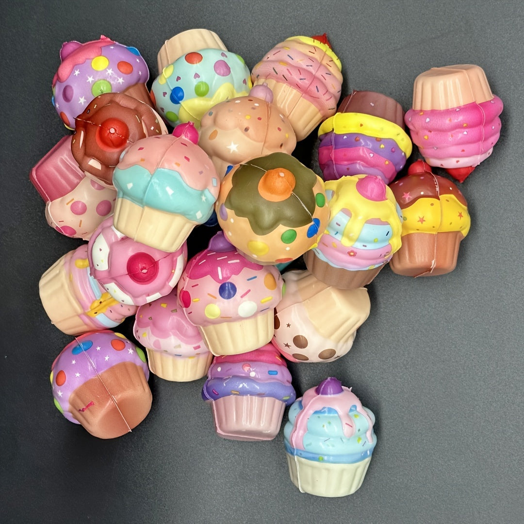 20 Piece Mini Cake Ice Cream Foam Toy Set Random Design Miniature Sweet Dessert Party Favors Prizes Home Decoration Christmas Thanksgiving New Year Gift for Kids
