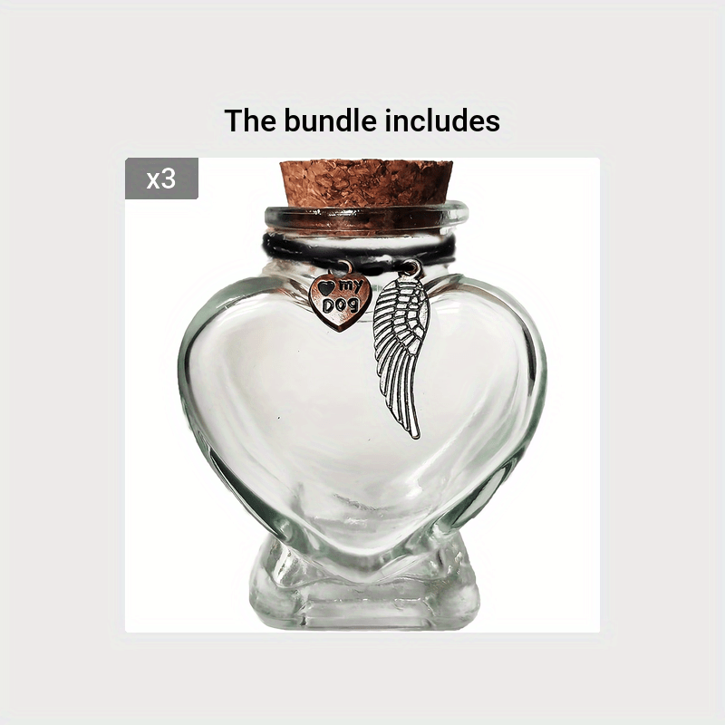 Pet Hair Memorial Keepsake Bottle – Dog Cat Fur Keepsake Urn, Small Pet Loss Sympathy Gift, Elegant Mini Urn to Preserve Pet Fur Lock of Hair Forever