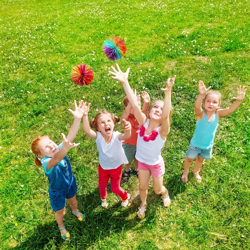 Kush Ball Sensory Bouncy Balls for Kids – Colorful Elastic Squishy Stress Balls Bulk Set for Sensory Play, Party Favors, Classroom Prizes, Birthday Gifts | 7 or 16 Piece Pack