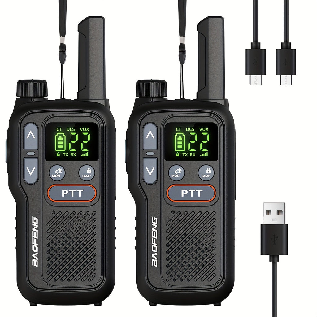 Baofeng BF-T18 Walkie Talkies Long Range for Adults – FRS Two-Way Radio with NOAA Weather Alert, VOX Hands-Free, 1500mAh USB-C Rechargeable, LED Flashlight for Hiking, Camping & Outdoor Adventures