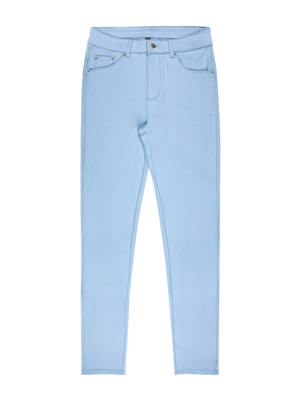 Women's High Waist Stretch Skinny Jeans Metal Button Detail Street Style Slim Fit Denim Pants 10 Colors S-XXL