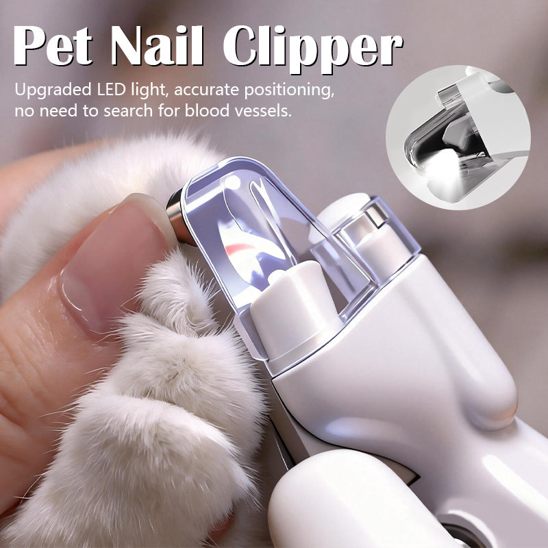 Pet Nail Clipper and Trimmer 2-in-1 - Silent Cordless Dog Nail Trimmer with Safety Guard & Splash Cover, No Battery Required, Suitable for Small Medium Large Dogs, Cats & Parrots, Safe at-Home Grooming