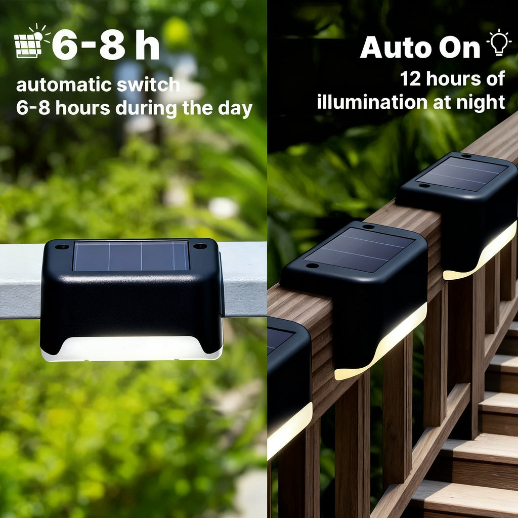 Solar Deck Lights Outdoor Waterproof LED Step Stair Fence Lights 8 16 32 Pack Auto Dusk to Dawn 800mAh Warm White Solar Powered Pathway Patio Garden Driveway Yard Wall Lighting
