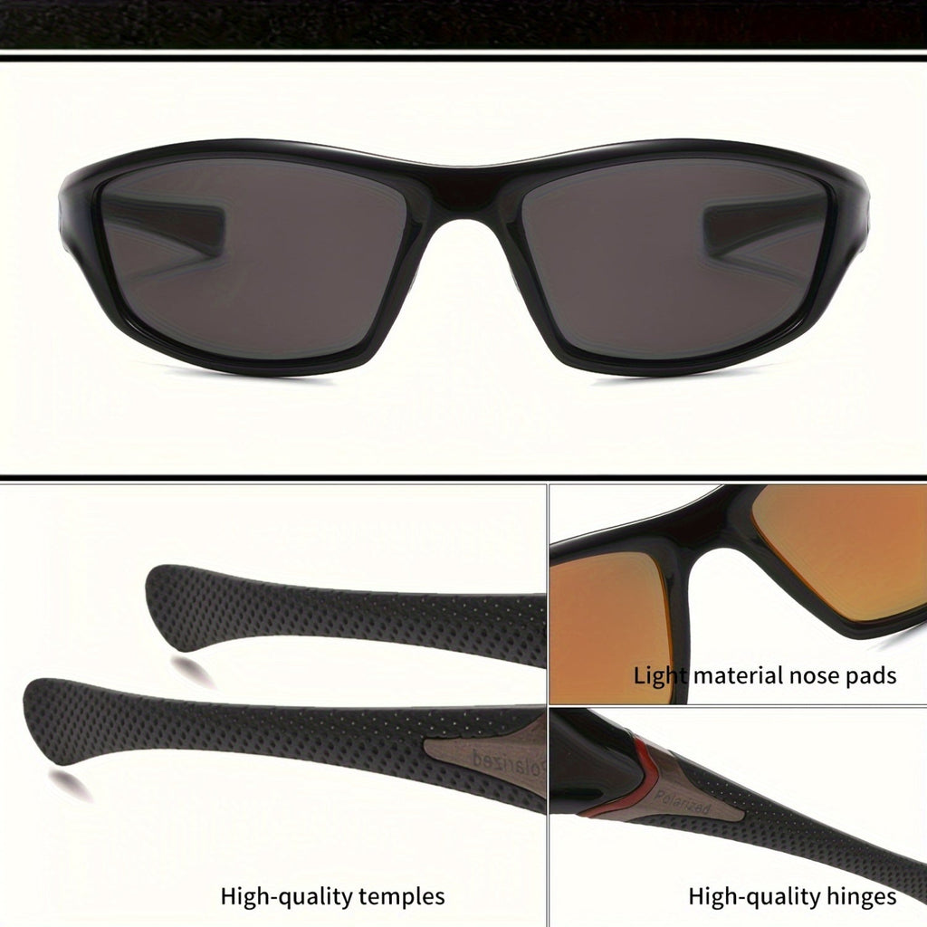 4 Pairs Polarized Sports Sunglasses UV400 Protection for Men & Women – Full Frame Fashion Eyewear for Cycling, Running, Fishing, Rock Climbing & Outdoor Travel, Polychrome