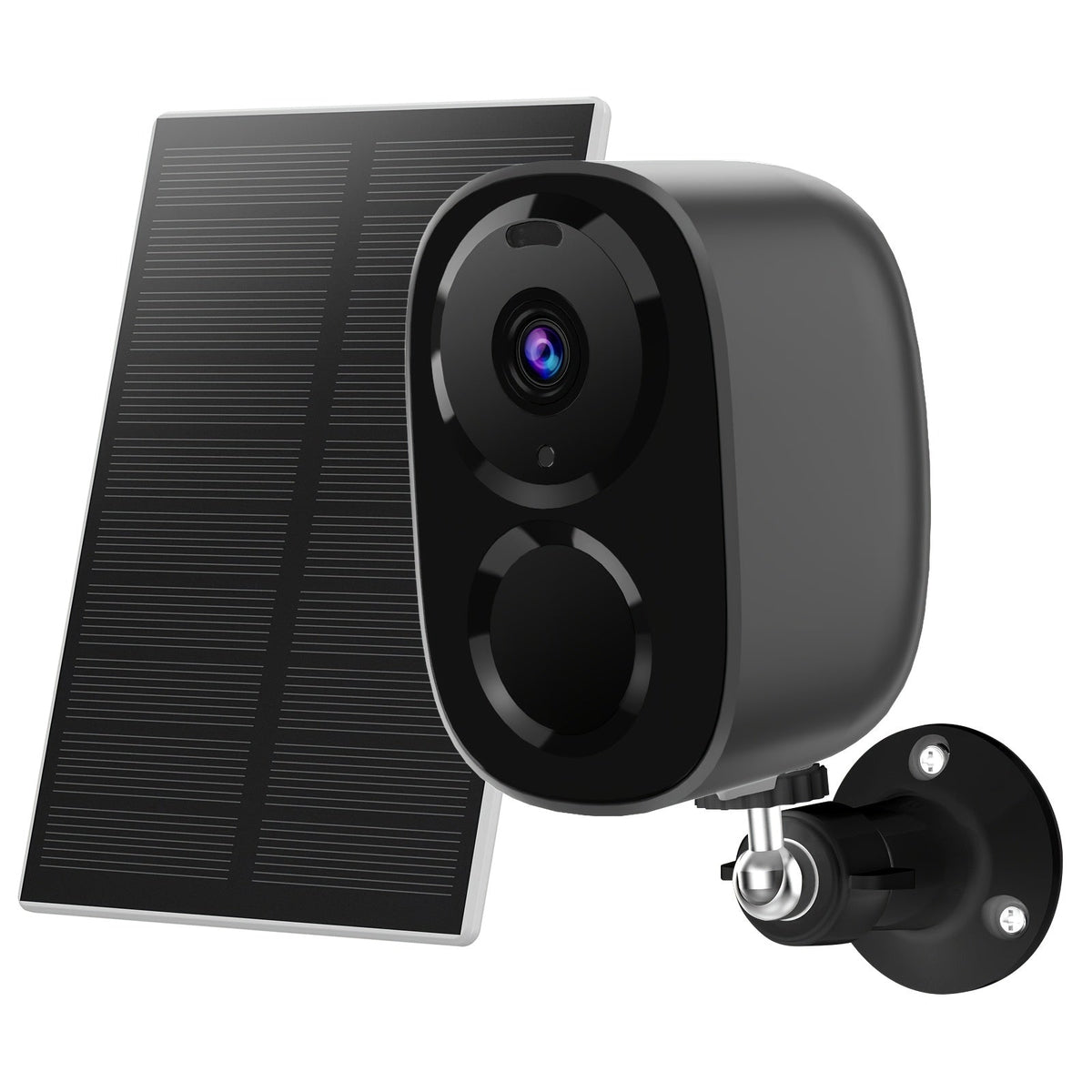 Solar Powered Outdoor Security Camera 2K 3MP – Wireless WiFi CCTV with AI Motion Detection, Color Night Vision, Spotlight, 2-Way Audio, IP66 Waterproof, No Monthly Fee, Cloud & SD Storage, Battery Powered