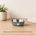 Stainless Steel Pet Bowl with Non-Slip Base – Colorful Printed Food & Water Dish for Cats and Dogs, Durable Easy-Clean Feeding Bowl for Small Medium Large Pets