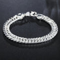 925 Sterling Silver 10mm Cuban Link Chain Bracelet for Men & Women – Tarnish-Resistant Vintage Boho Style, Perfect Gift for Weddings, Parties & Everyday Wear