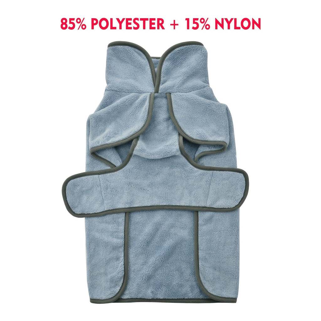 Dog Bathrobe Quick-Dry Super Absorbent Post-Bath Pet Robe Towel Coat for Small Medium Large Dogs XS S M L XL XXL 3XL 7 Colors Light Blue Rose Red Orange Deep Blue Green Khaki Pink