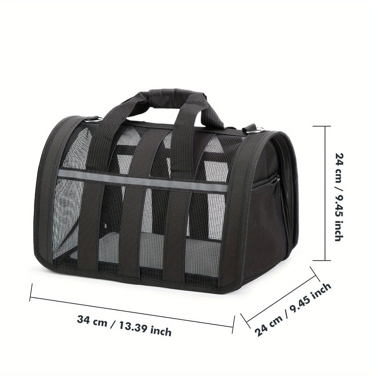 Foldable Soft Pet Carrier Bag – Breathable Mesh Travel Bag for Cats & Dogs, 6 Colors, S/M/L Sizes, Portable with Zipper Closure