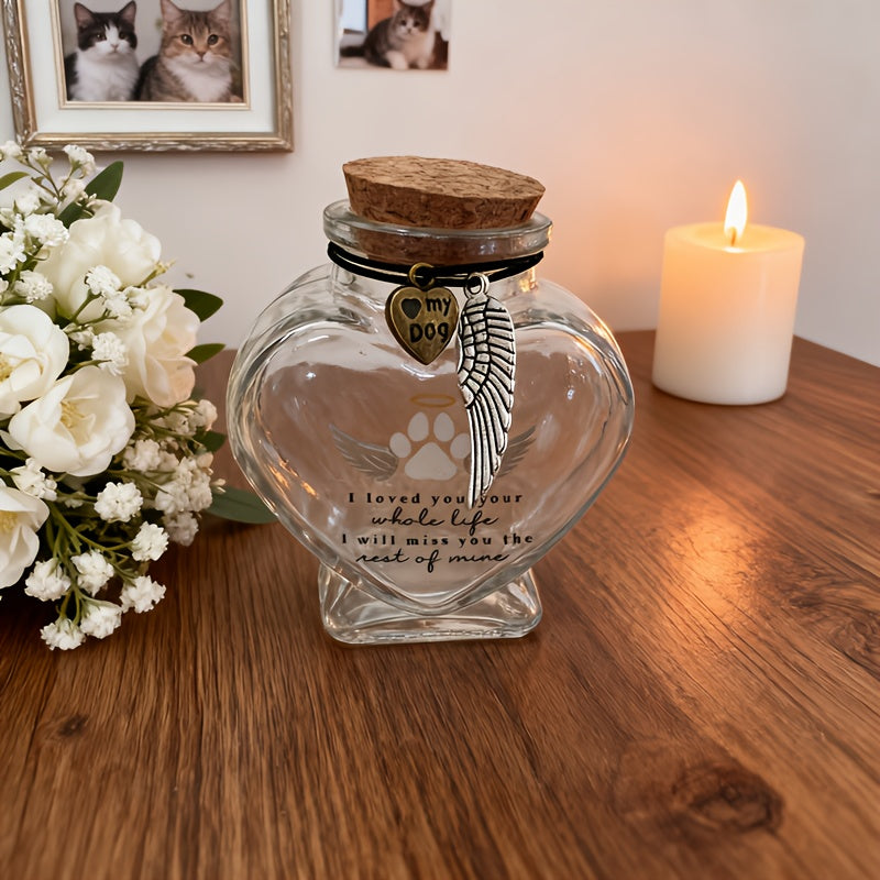 Pet Fur Memorial Bottle Keepsake for Dogs & Cats – Exclusive Hair Memory Bottle to Preserve Your Pet’s Fur, Heartfelt Pet Loss Gift & Remembrance Keepsake for Dog & Cat Owners