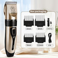 Dual-Speed Silent Dog Grooming Kit Rechargeable Cordless Pet Hair Clipper Trimmer Shaver Low-Noise for Small Large Dogs Cats All Animals Golden