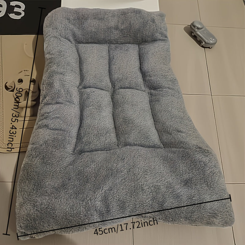 Extra Large Plush Dog Bed & Cat Nest – Thickened Ultra-Soft Polyester Pet Sofa Mat for Small, Medium & Large Dogs & Cats, Cute Rectangular Cushion Bed