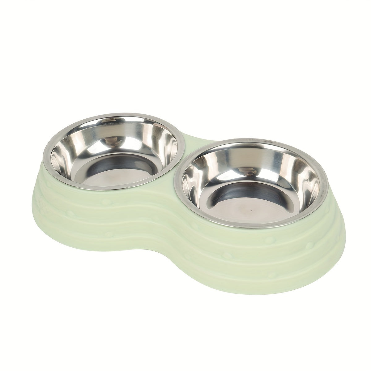 Stainless Steel Double Pet Bowl - Food & Water Dual Bowl Set for Small Medium Large Dogs & Cats, Durable Non-Rust Cat & Dog Food Bowl