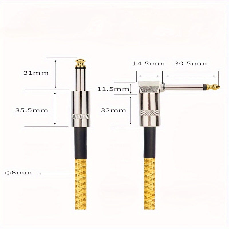 Electric Guitar & Bass Instrument Cable - Noise-Free High-Fidelity 1/4 Inch TS Plug, Durable Flexible Amplifier Cord for Electric Guitar, Bass, Keyboard & Amp, Multiple Lengths & Color Packs