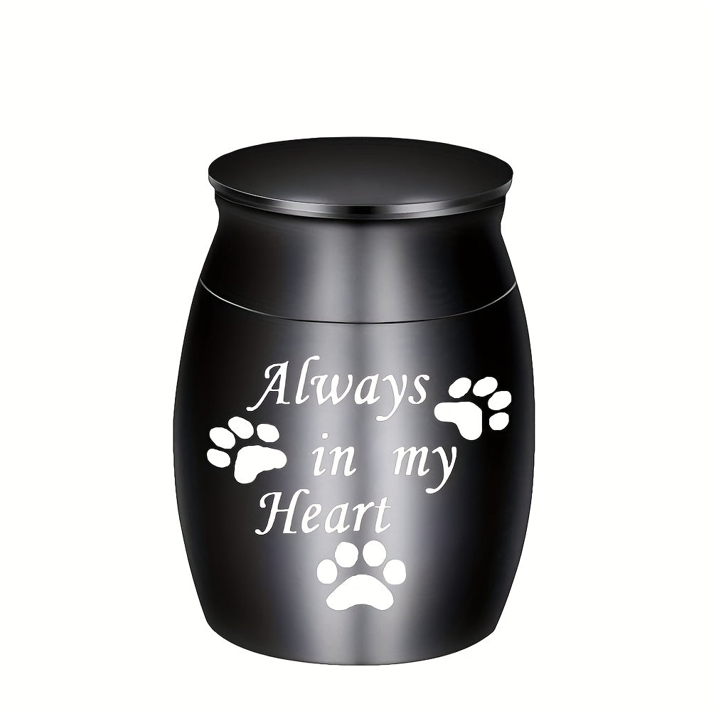 Small Keepsake Urns for Human & Pet Ashes - 1.57 Inch Mini Cremation Urn Aluminum Alloy Memorial Ashes Holder Always in My Heart, 6 Colors Available