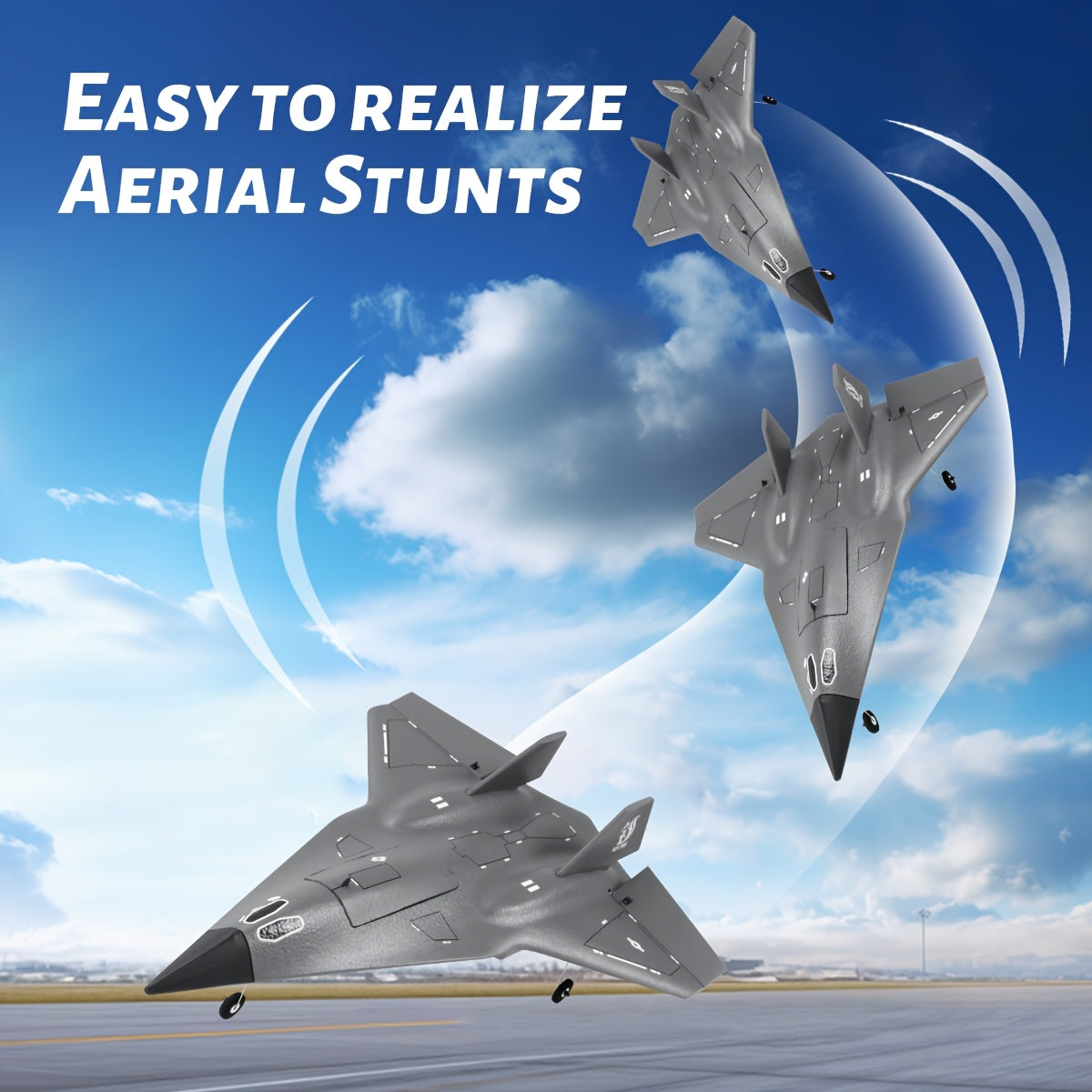 RC Airplane 4-Channel 2.4G Remote Control Plane for Beginners - FX9672 Ducted Fan Aircraft with Powerful Motor, EPP Foam Body, USB Rechargeable, 120M Range | Indoor Outdoor Flying Toy Gift for Boys & Adults
