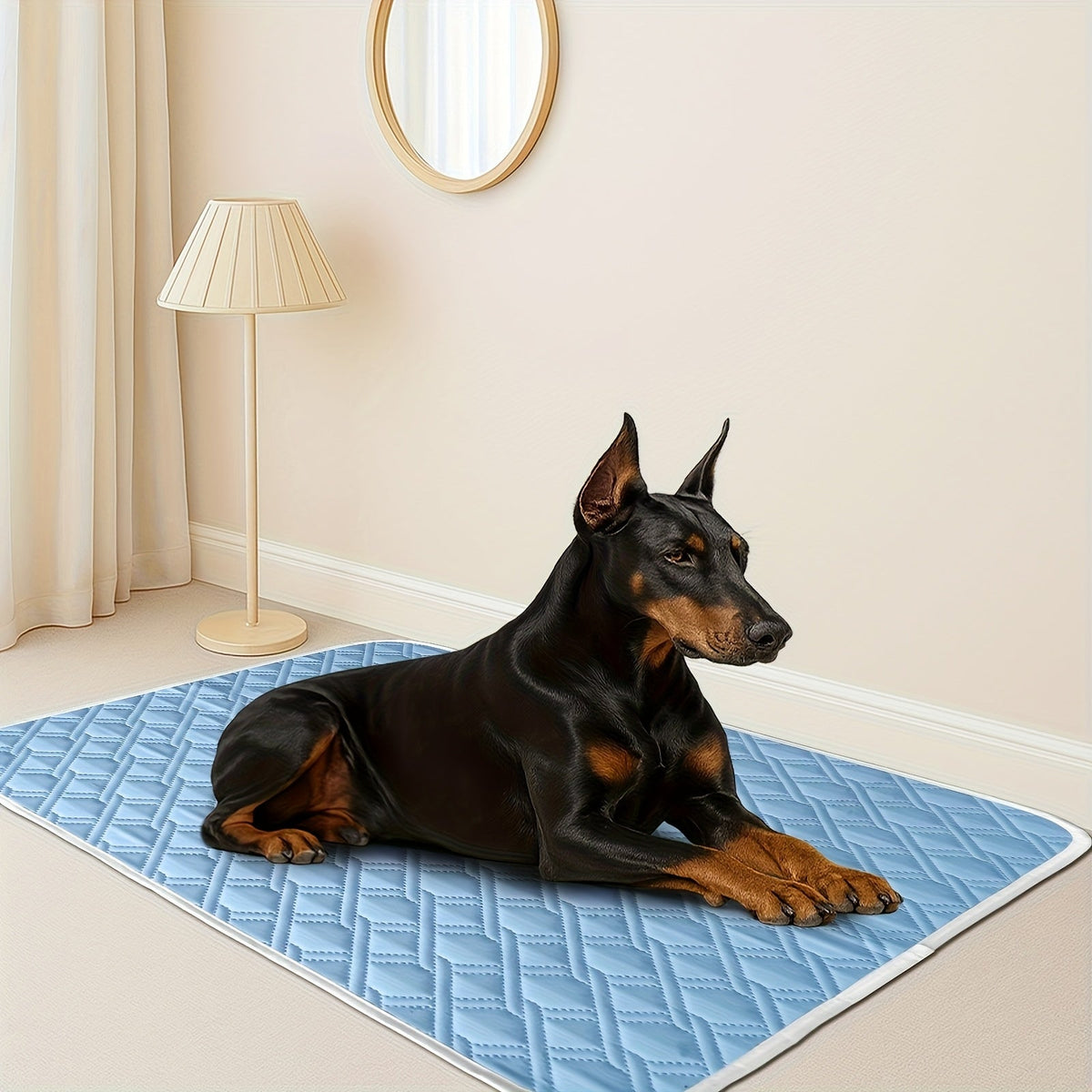 Pet Cooling Mat - Ultra-Soft Sweat-Absorbent Surface, Instant Cooling All-Day Comfort, 5 Sizes for Small Medium Large Cats & Dogs, Durable & Portable, All-Season Use