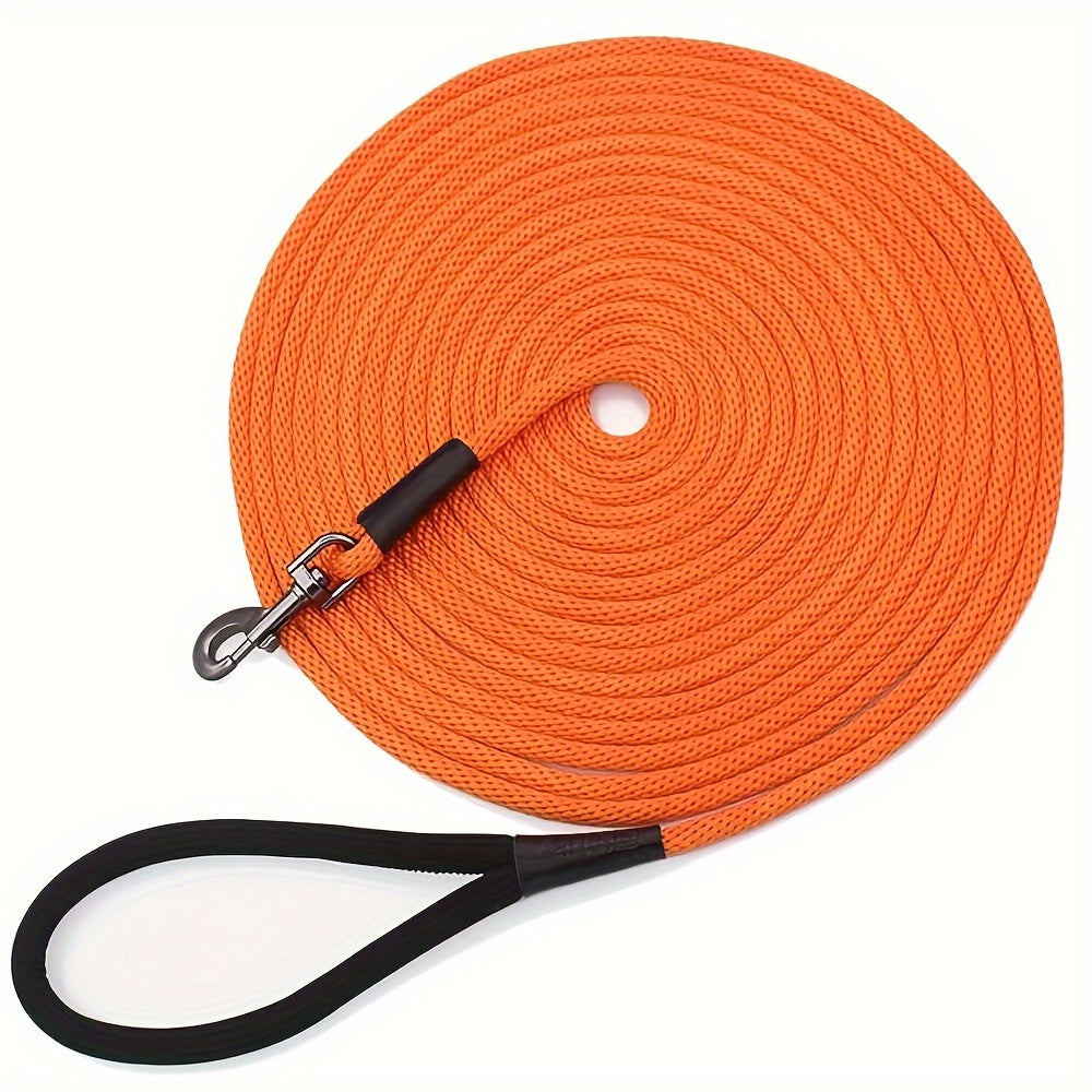 Nylon Long Dog Training Leash 15ft 30ft 50ft – Obedience Recall Training Lead for Small Medium Large Dogs, Outdoor Camping Hiking Beach Running Off-Leash Practice