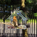 Window Bird Feeder with Suction Cup - Clear Acrylic Outdoor Bird Feeder for All Bird Species, Easy to Clean Transparent Design, Perfect for Window & Glass Door - Bird Feeders for Outside