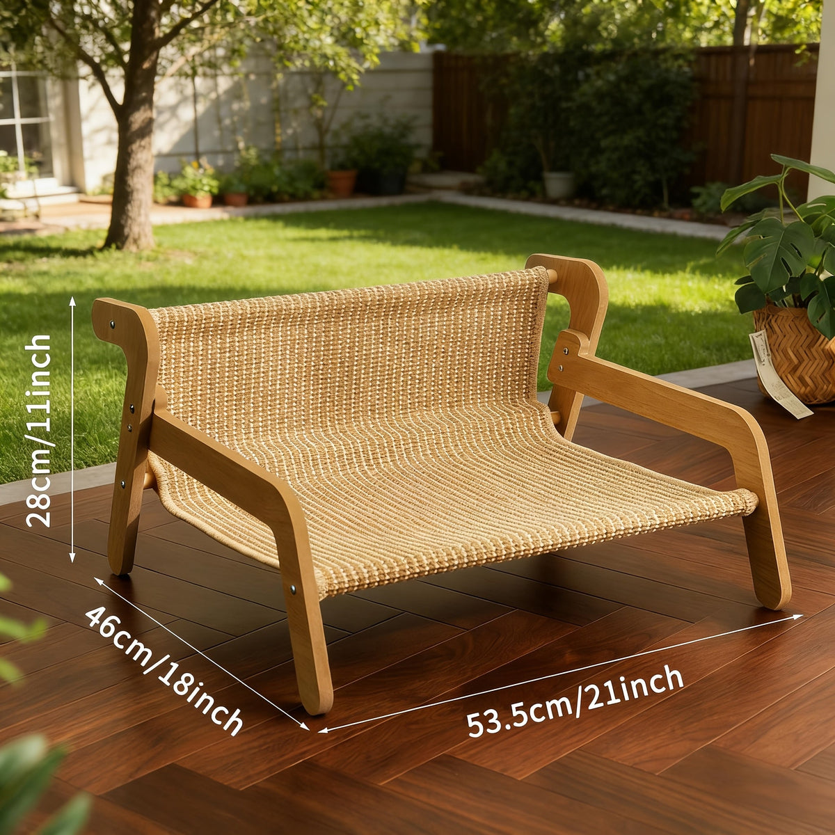 Large Sisal Cat Scratcher Bed Hammock Lounge for Indoor Cats - Cat Chair Scratching Pad Sisal Scratch Post Cat Furniture, Multi-Function Cat Scratcher Lounge for Large Cats