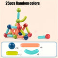 Kids Magnetic Building Blocks – STEM Educational Toy Ages 3+, Random Colors, 25pc or 36pc, Creativity & Fine Motor Skills, Gift for Halloween Christmas Back-to-School